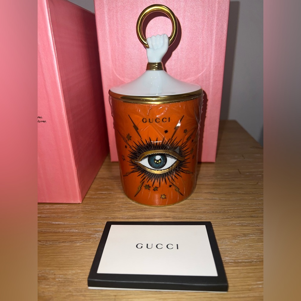 Gucci Orange Candle with Eye Design